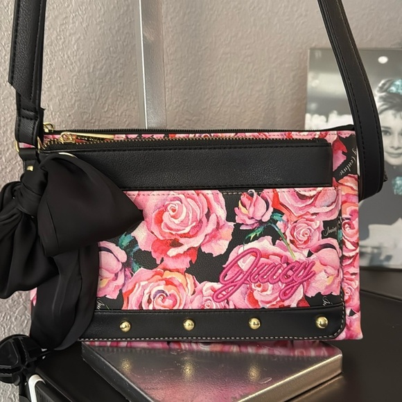 JUICY COUTURE Designer In Bloom Crossbody Bag w/Matching Pouch, NWOT - Picture 1 of 6